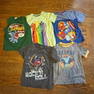 Lot of 5 Boy’s short Sleeve T-shirts sz 5T